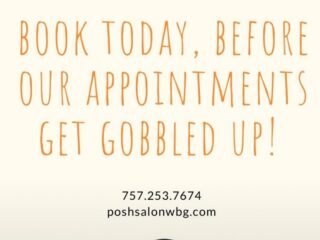 🍁 The holiday season is right around the corner! Don’t miss out on your chance to look and feel fabulous before all the appointments are gone! 🦃 Call us today or book online to reserve your spot! ✨ #Poshsalonwbg #HolidayHairGoals #BookNow